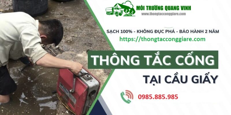 thông tắc cống tại cầu giấy